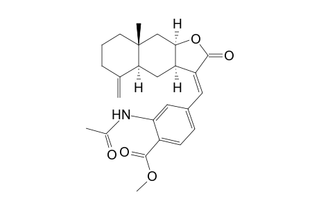 (3aR,4aS,8aR,9aR,E)-3-(3'-Acetamido-4'-methoxycarbonylbenzylidene)-8a-methyl-5-methylidenedecahydronaphtho[2,3-b]furan-2(3H)-one