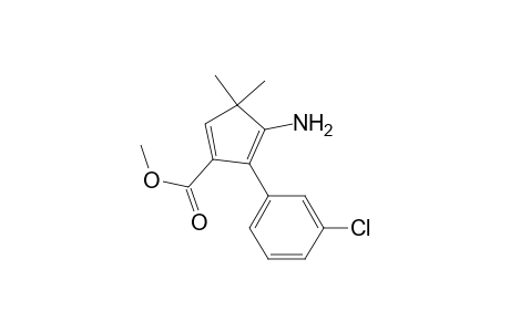 1,4-Cyclopentadiene-1-carboxylic acid, 4-amino-5-(3-chlorophenyl)-3,3-dimethyl-, methyl ester