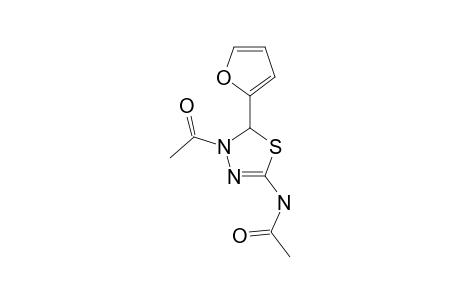 N-(4-acetyl-5-(2-furyl)-delta^2-1,3,4-thiadiazolin-2-yl)acetamide