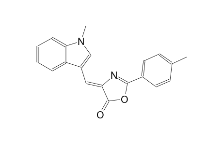 5(4H)-oxazolone, 4-[(1-methyl-1H-indol-3-yl)methylene]-2-(4-methylphenyl)-, (4Z)-