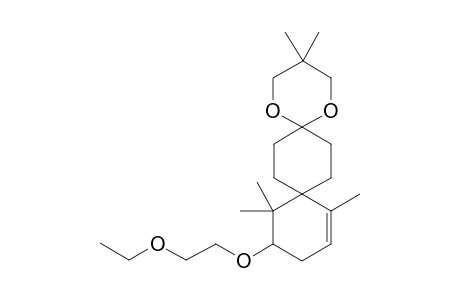 8-(1-Ethoxyethoxy)-7,7,11-trimethylspiro[5.5]undec-10-en-3-one (2,2-Dimethylpropylidene) acetal