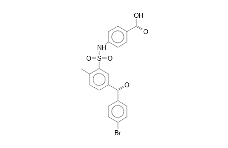 4-(([5-(4-Bromobenzoyl)-2-methylphenyl]sulfonyl)amino)benzoic acid