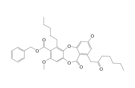 11H-Dibenzo[b,e][1,4]dioxepin-7-carboxylic acid, 3-hydroxy-8-methoxy-11-oxo-1-(2-oxoheptyl)-6-pentyl-, phenylmethyl ester