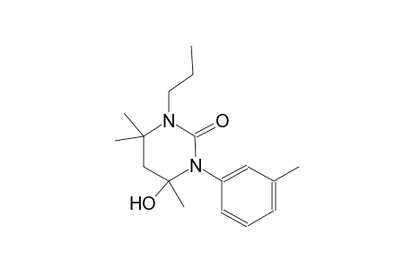 4-hydroxy-4,6,6-trimethyl-3-(3-methylphenyl)-1-propyltetrahydro-2(1H)-pyrimidinone
