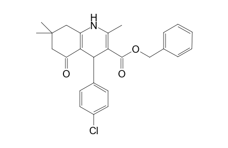 3-Quinolinecarboxylic acid, 4-(4-chlorophenyl)-1,4,5,6,7,8-hexahydro-2,7,7-trimethyl-5-oxo-, phenylmethyl ester