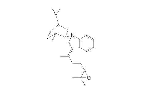 N-(6,7-Epoxygeranyl)-N-phenyl-2-exo-bornylamine