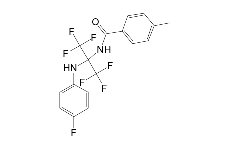 N-[2,2,2-Trifluoro-1-(4-fluoroanilino)-1-(trifluoromethyl)ethyl]-p-toluamide