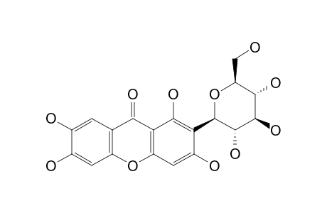 MANGIFERIN;2-C-BETA-D-GLUCOPYRANOSYL-1,3,6,7-TETRAHYDROXY-XANTHONE