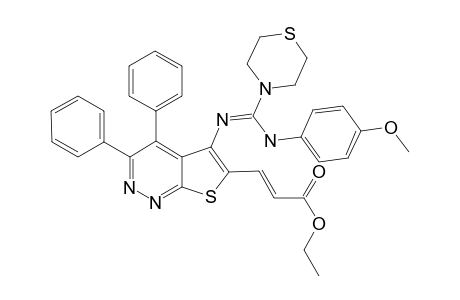 6-(2-Ethoxycarbonylvinyl)-5-[(4-methoxyphenylamino)thiomorpholin-1-yl)methyleneamino]-3,4-diphenylthieno[2,3-c]pyridazine