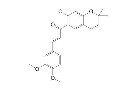 1-(7-HYDROXY-2,2-DIMETHYL-CHROMAN-6-YL)-3-(3,4-DIMETHOXYPHENYL)-PROP-2-EN-1-ONE