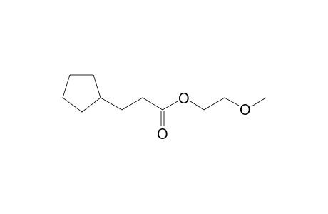 3-Cyclopentylpropionic acid, 2-methoxyethyl ester