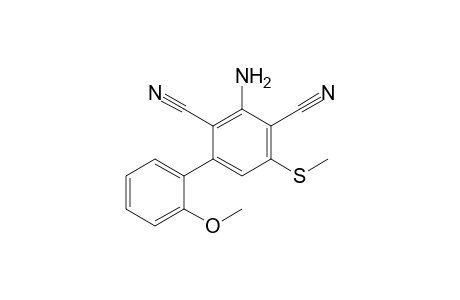 3-Amino-2'-methoxy-5-methylsulfanylbiphenyl-2,4-dicarbonitrile