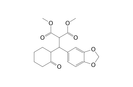 Propanedioic acid, [1,3-benzodioxol-5-yl(2-oxocyclohexyl)methyl]-, dimethyl ester, [S-(R*,R*)]-