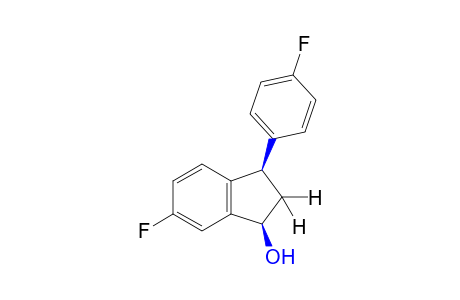 (+/-)-cis-6-fluoro-3-(p-fluorophenyl)-1-indanol