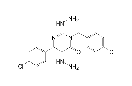 3-(4-Chlorobenzyl)-6-(4-chlorophenyl)-2,5-dihydrazinyl-5,6-dihydropyrimidin-4(3H)-one