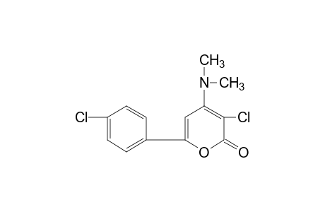 3-chloro-6-(p-chlorophenyl)-4-(dimethylamino)-2H-pyran-2-one