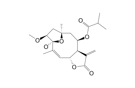 (2S*,3S*,6S*,7R*,8R*,10R*)-3,10-EPOXY-3,10-HYDROXY-2-METHOXY-8-(2-METHYLPROPANOYLOXY)-GERMACRA-4,11(13)-DIEN-6,12-OLIDE