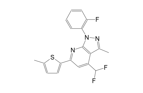 1H-pyrazolo[3,4-b]pyridine, 4-(difluoromethyl)-1-(2-fluorophenyl)-3-methyl-6-(5-methyl-2-thienyl)-