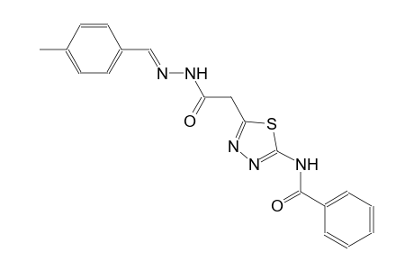 N-(5-{2-[(2E)-2-(4-methylbenzylidene)hydrazino]-2-oxoethyl}-1,3,4-thiadiazol-2-yl)benzamide