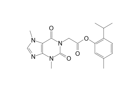 3,6-dihydro-3,7-dimethyl-2,6-dioxopurine-1(2H)-acetic acid, thymyl ester