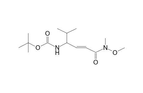 2-(E)-Hexenamide, (4S)-[(t-butoxycarbonyl)amino]-5,N-dimethyl-N-methoxy-