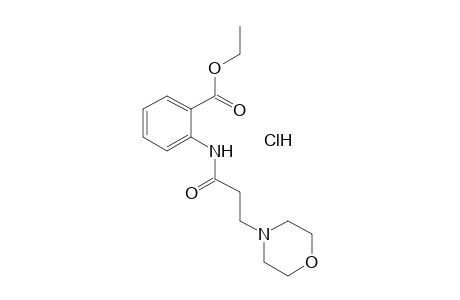 N-(3-morpholinopropionyl)anthranilic acid, ethyl ester, hydrochloride