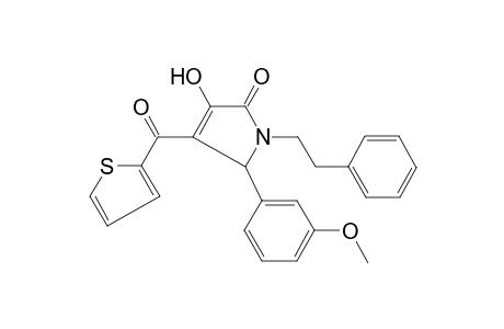 3-Hydroxy-5-(3-methoxyphenyl)-1-phenethyl-4-(2-thenoyl)-3-pyrrolin-2-one