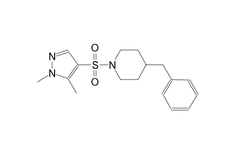 4-benzyl-1-[(1,5-dimethyl-1H-pyrazol-4-yl)sulfonyl]piperidine