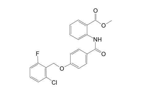 benzoic acid, 2-[[4-[(2-chloro-6-fluorophenyl)methoxy]benzoyl]amino]-,methyl ester