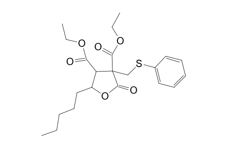 Diethyl 2-oxo-5-pentyl-3-[(phenylthio)methyl]-tetrahydrofuran-3,4-dicarboxylate