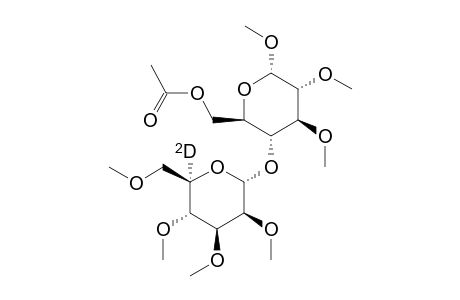 METHYL-2,3,4,6-TETRA-O-METHYL-ALPHA-D-[5'-(2)H]-MANNOPYRANOSYL-(1->4)-6-O-ACETYL-2,3-DI-O-METHYL-ALPHA-D-GLUCOPYRANOSIDE;MAJOR-ISOMER