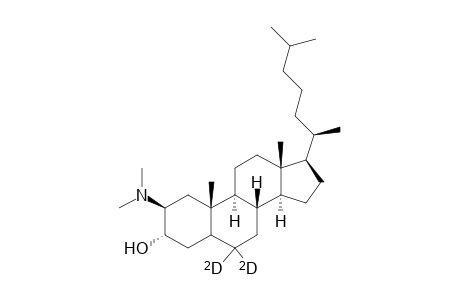 2.beta.-dimethylamino-3.alpha.-hydroxy cholestane-6,6-D2