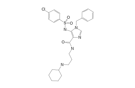 5-(4-Chlorophenylsulfonylamino)-1-phenylmethyl-1H-imidazole-N-(3-cyclohexylamino-propyl)-4-carboxamide