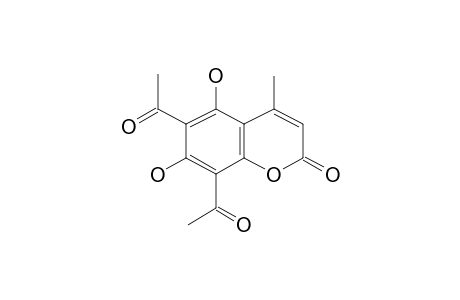 2H-Chromem-2-one, 6,8-diacetyl-5,7-dihydroxy-4-methyl-