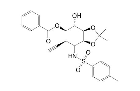 4-Hydroxy-2,2-dimethyl-7-[p-(methylphenyl)sulfonamido]-5-(benzoyloxy)-6-(1'-ethynyl)-perhydro-1,3-benzodioxole