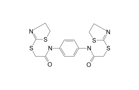 2-(2-Thiazolin-2-ylthio)-N-[4-[[2-(2-thiazolin-2-ylthio)acetyl]amino]phenyl]acetamide