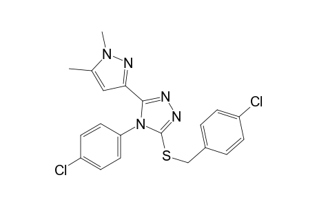 3-[(p-chlorobenzyl)thio]-4-(p-chlorophenyl)-5-(1,5-dimethylpyrazol-3-yl)-4H-1,2,4-triazole