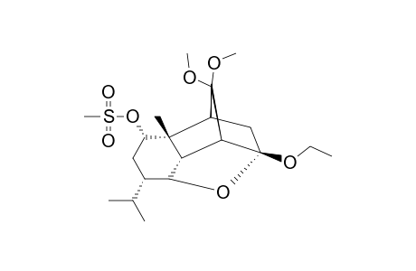 (+-)-(1S*,3R*,5R*,7R*,8R*,9R*,10R*,12R*)-{3-ETHOXY-12-ISOPROPYL-6,6-DIMETHOXY-9-METHYL-2-OXATETRACYCLO-[6.4.0.0(3,7).0(5,9)]-DODEC-10-YL}-METHYLSULFONATE;COMPO