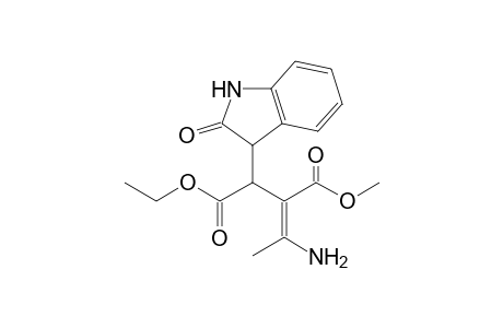 (3Z)-3-(1-aminoethylidene)-2-(2-ketoindolin-3-yl)succinic acid O1-ethyl ester O4-methyl ester