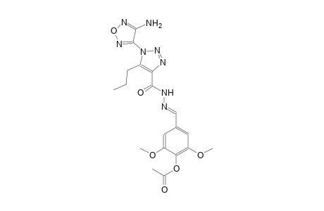 4-[(E)-({[1-(4-amino-1,2,5-oxadiazol-3-yl)-5-propyl-1H-1,2,3-triazol-4-yl]carbonyl}hydrazono)methyl]-2,6-dimethoxyphenyl acetate