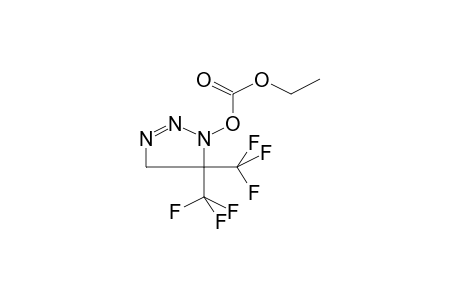 1-ETHOXYCARBONYLOXY-5,5-BIS(TRIFLUOROMETHYL)-DELTA2-1,2,3-TRIAZOLINE