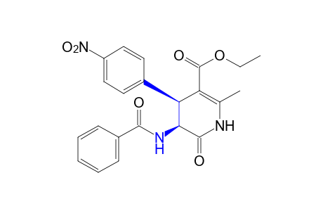 cis-5-benzamido-2-methyl-4-(p-nitrophenyl)-6-oxo-1,4,5,6-tetrahydronicotinic acid, ethyl ester