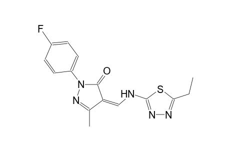 (4Z)-4-{[(5-ethyl-1,3,4-thiadiazol-2-yl)amino]methylene}-2-(4-fluorophenyl)-5-methyl-2,4-dihydro-3H-pyrazol-3-one