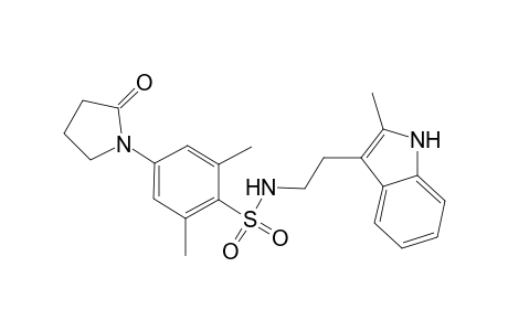 2,6-Dimethyl-N-[2-(2-methyl-1H-indol-3-yl)ethyl]-4-(2-oxidanylidenepyrrolidin-1-yl)benzenesulfonamide