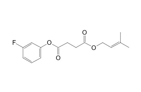 Succinic acid, 3-methylbut-2-en-1-yl 3-fluorophenyl ester