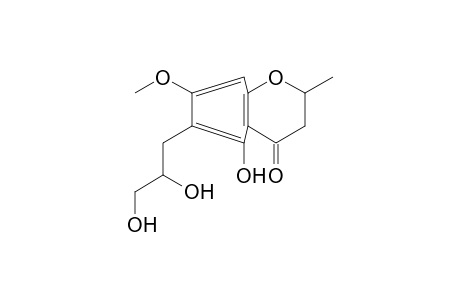 6-(2',3'-Dihydroxypropyl)-5-hydroxy-7-methoxy-2-methylchroman-4-one