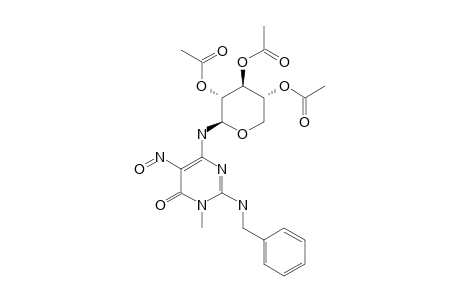 2-(BENZYLAMINO)-3-METHYL-5-NITROSO-6-[(TRI-O-ACETYL)-BETA-D-XYLOPYRANOSYL]-AMINOPYRIMIDIN-4(3H)-ONE-HYDRATE