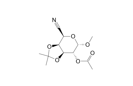 (+)-methyl 3,4-0-isopropylidene-alpha-D-galactopyranosidurononitrile, acetate