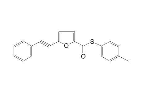 Furane-2-thiocarboxylic acid, 5-(2-phenylethynyl)-, S-(4-methylphenyl) ester