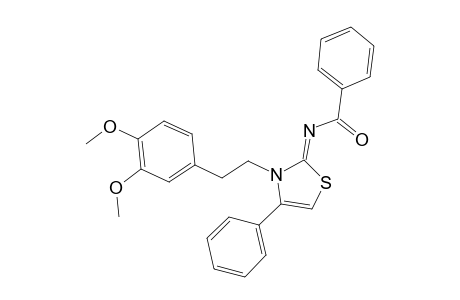 N-((2Z)-3-[2-(3,4-dimethoxyphenyl)ethyl]-4-phenyl-1,3-thiazol-2(3H)-ylidene)benzamide